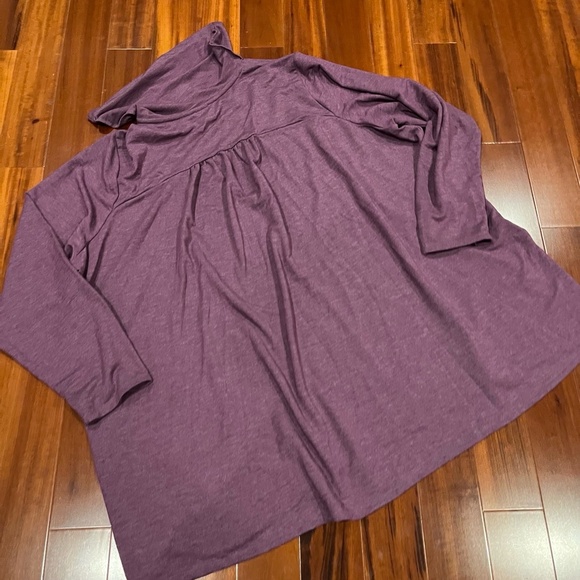 LOGO Lori Goldstein Purple Knit Top Long Sleeve‎ Turtleneck Sweater Plus Size 4X - Picture 3 of 7